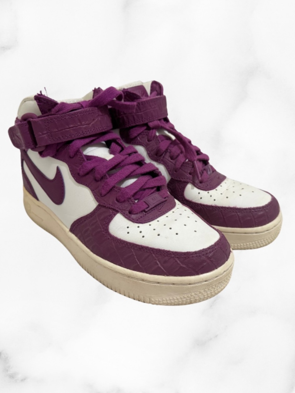 Women's Purple High-Top Nike Air Force Ones